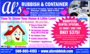 Feb 2025 AD - Time to show your home a little love! Dumpster Rental Special 15 yard / one ton Only $375!